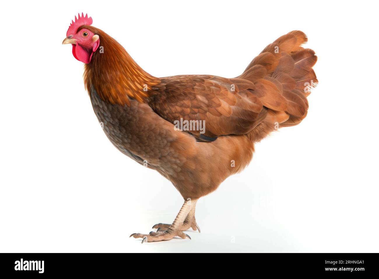 Rhode island red hen chicken cut out Rhode island red female isolated