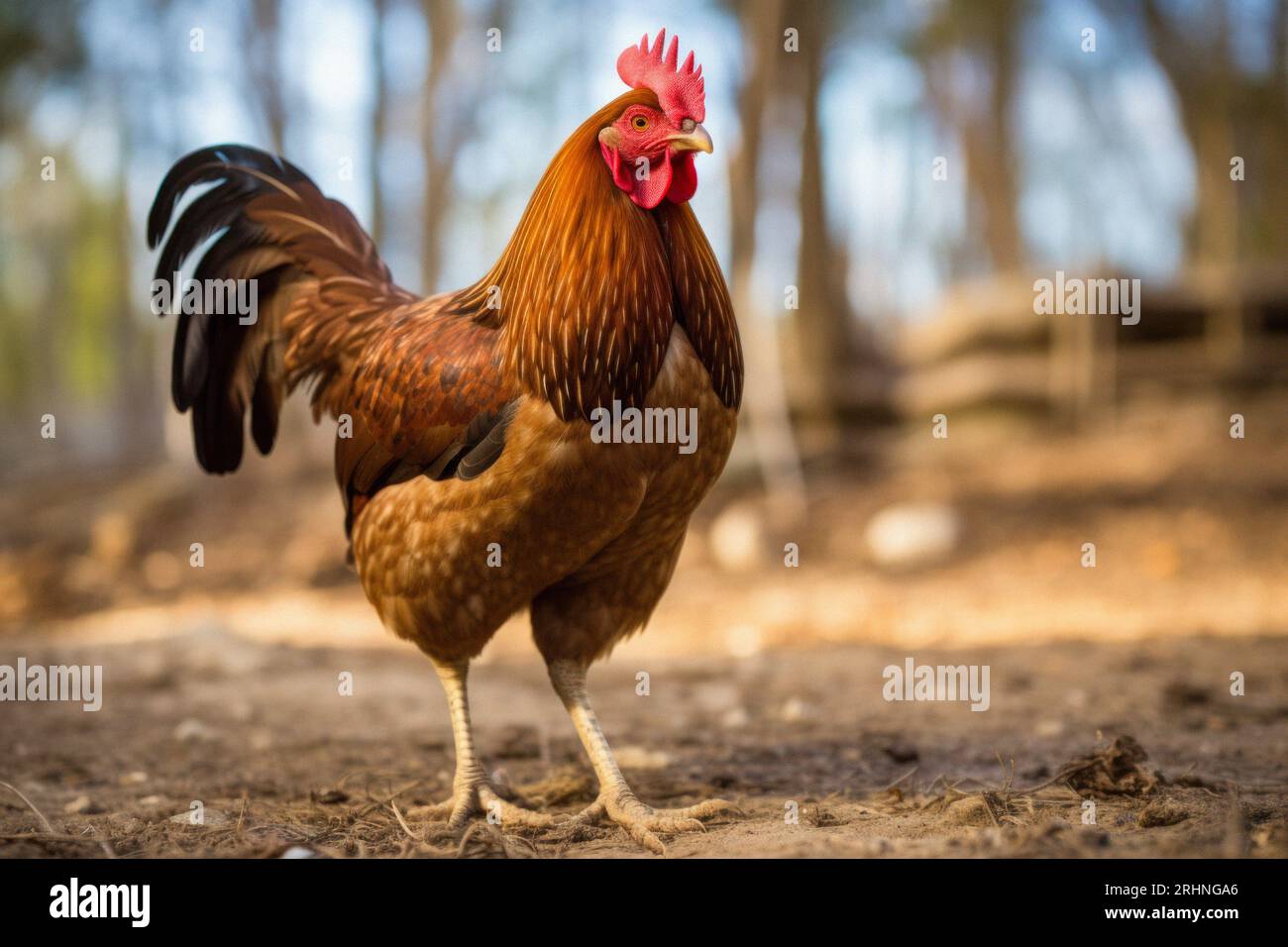 Rhode island red rooster chicken, Rhode island red chicken cock