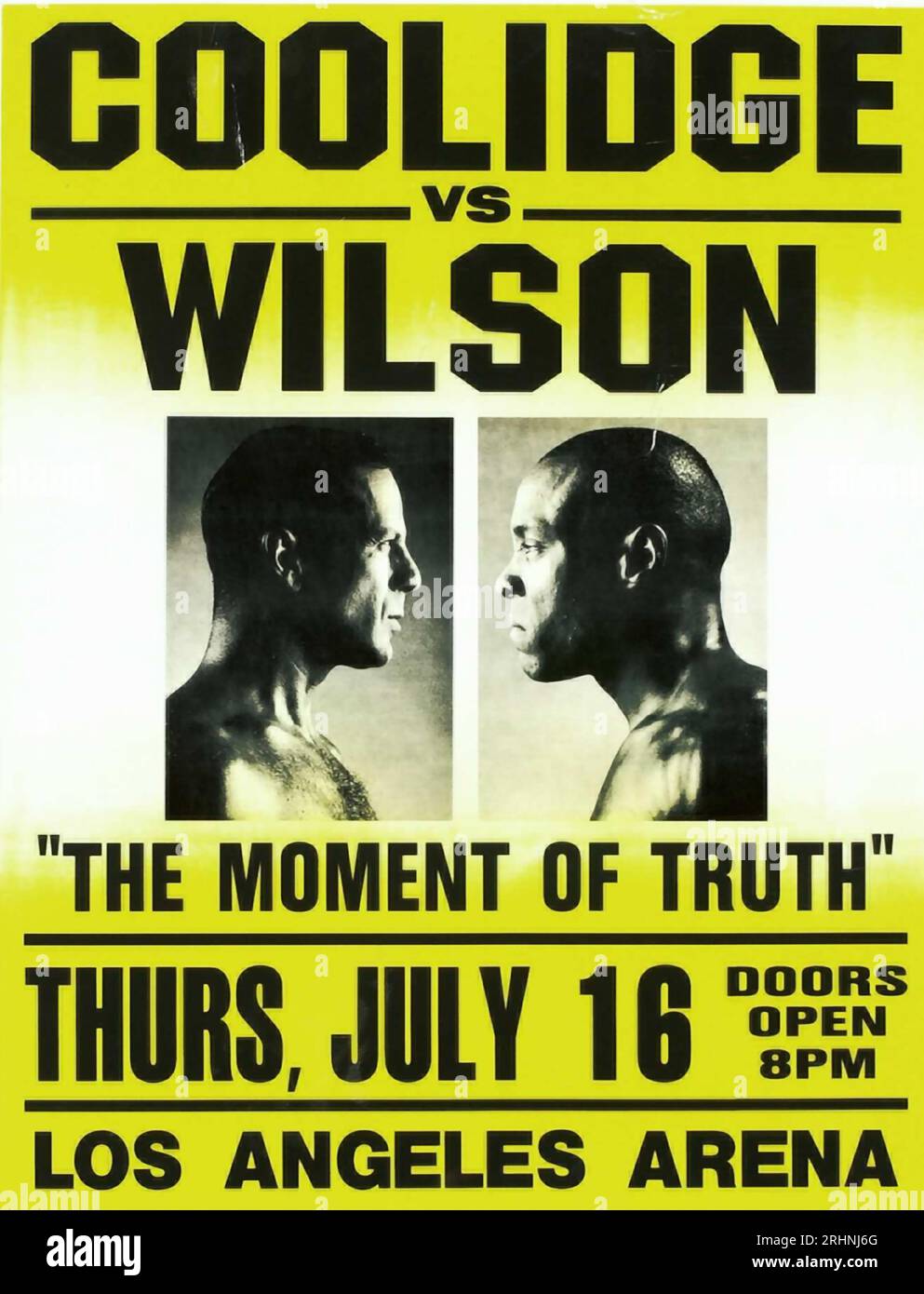 Pulp Fiction Miramax 1994 Boxing Poster Bruce Willis Coolidge VS Wilson Quentin Tarantino Stock Photo