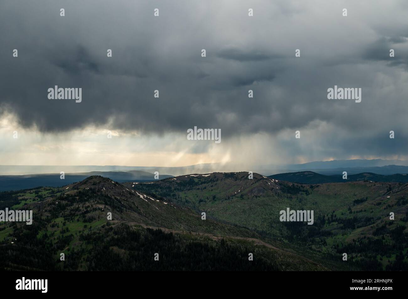 Storm Clouds Pass Over Ridge Below Washburn Peak in Yellowstone Stock ...