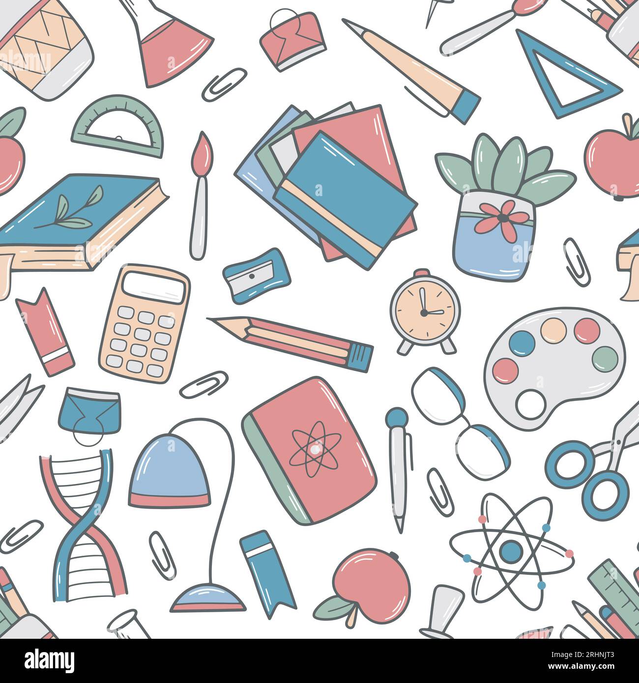 Back to school seamless pattern Stock Vector Image & Art - Alamy