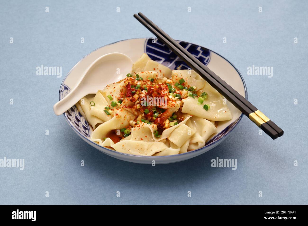 Biangbiang noodles, Chinese Shaanxi cuisine Stock Photo