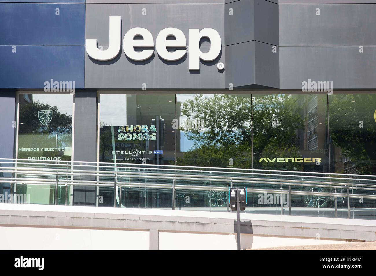 A Jeep car dealership in Madrid, Spain, on August 18, 2023. Spanish