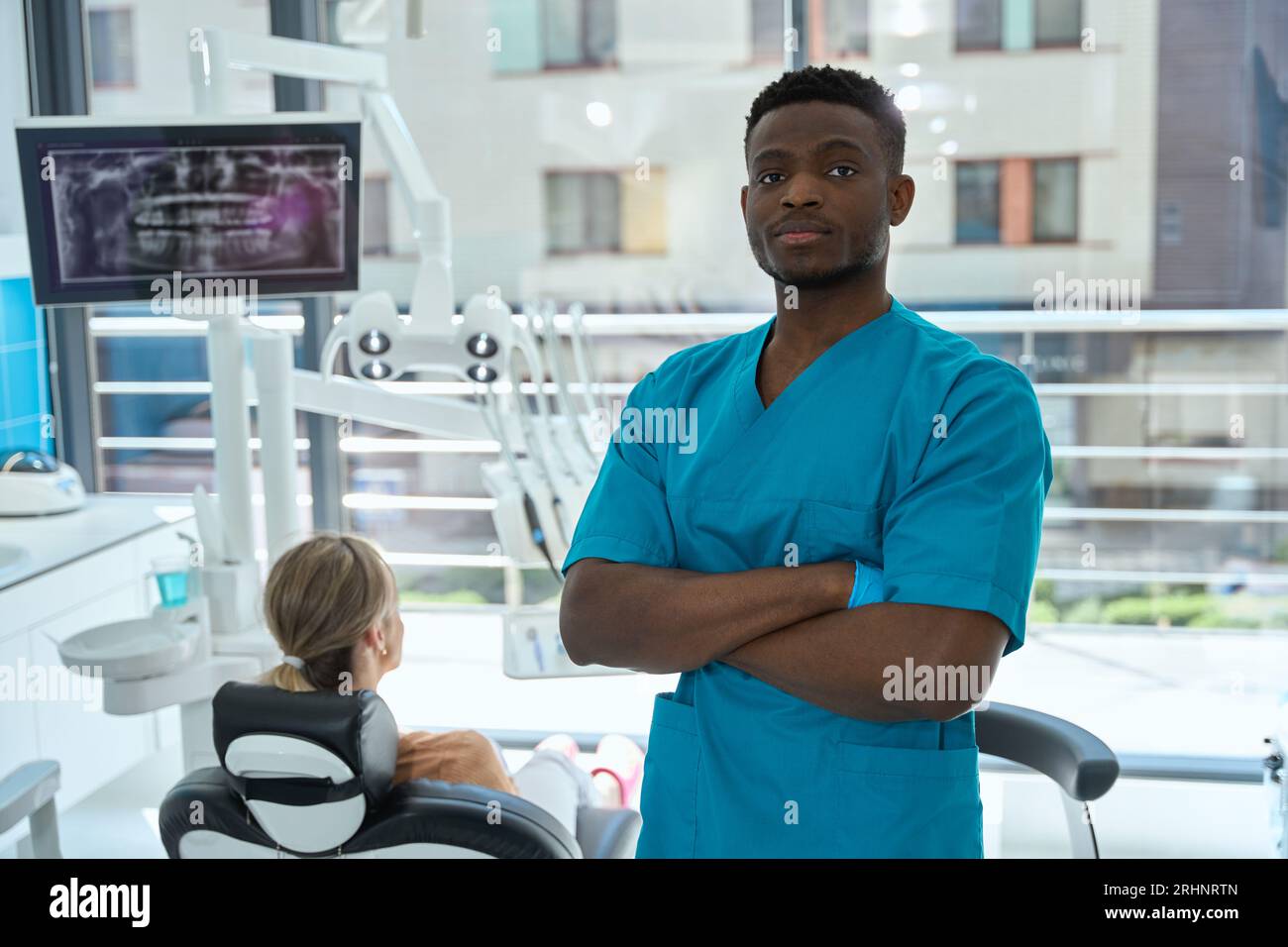 African male client getting hi-res stock photography and images - Alamy