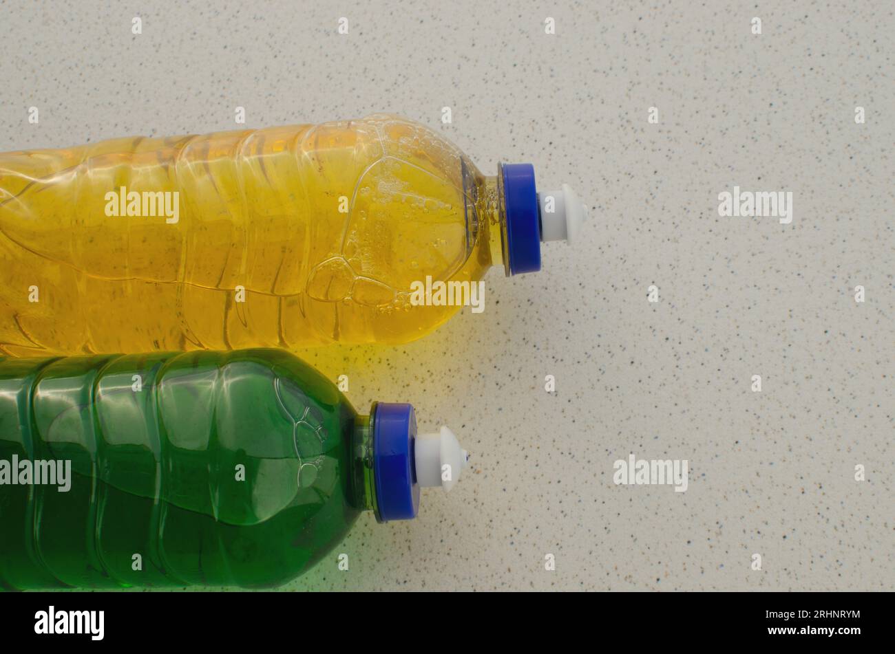 Closeup of detergent on the table, ensuring complete cleaning of your