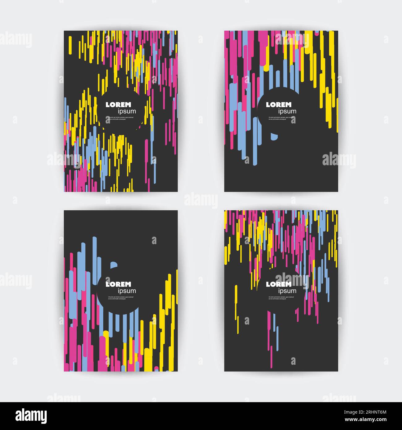 Colorful Patterned Flyer Designs Stock Vector