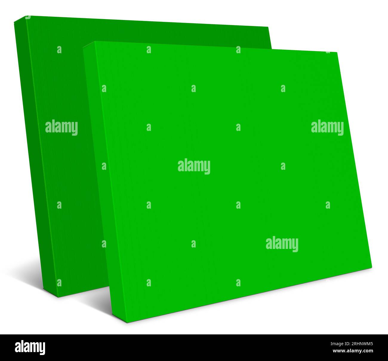 Green Canvas Wraps template for presentation layouts and design. 3D