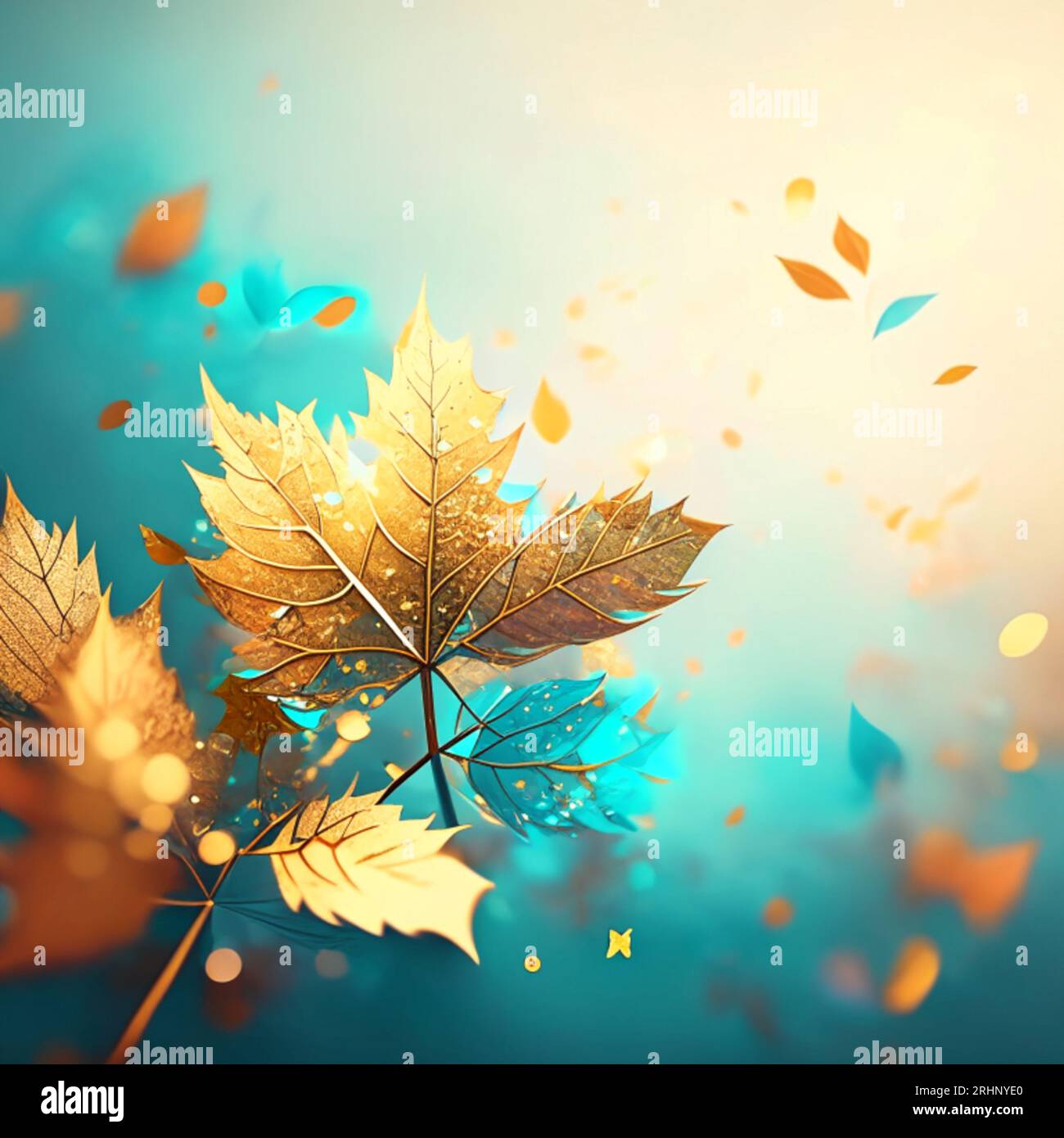 Gold coloured leaves autumn hi-res stock photography and images - Alamy