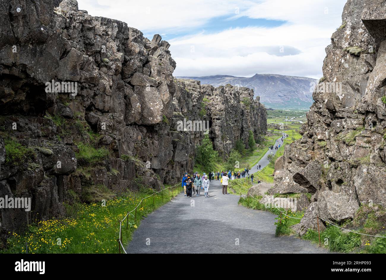 Plate boundary at Thingvellir National Park, Iceland Stock Photo - Alamy