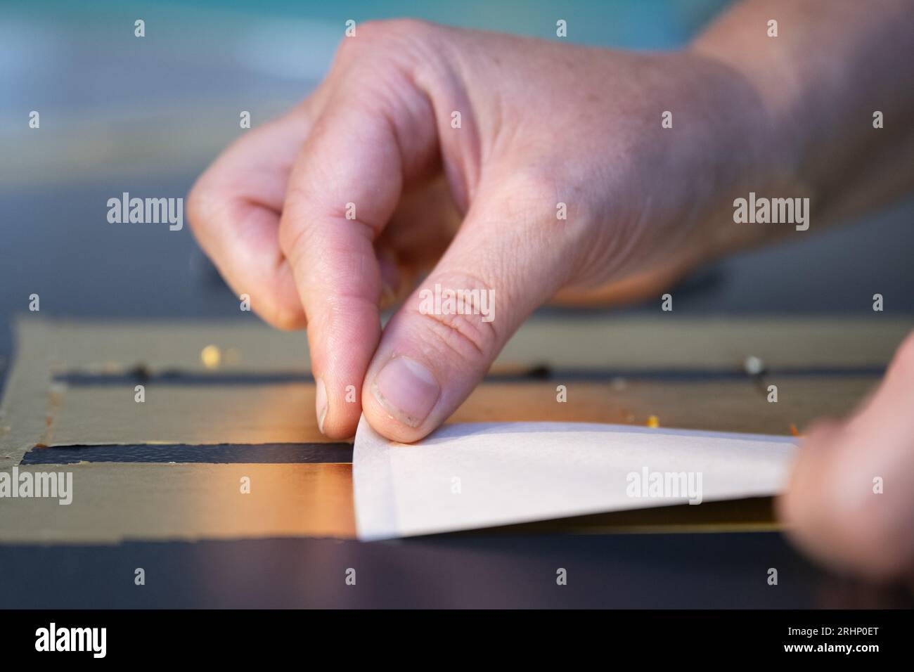 Dresden, Germany. 18th Aug, 2023. Claudia Elsner, employee, applies