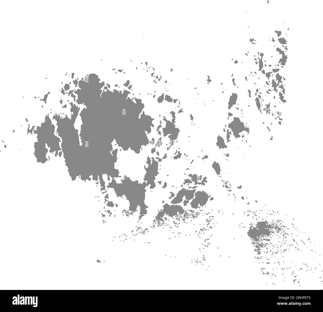 GRAY CMYK color map of ALAND ISLANDS, FINLAND Stock Vector