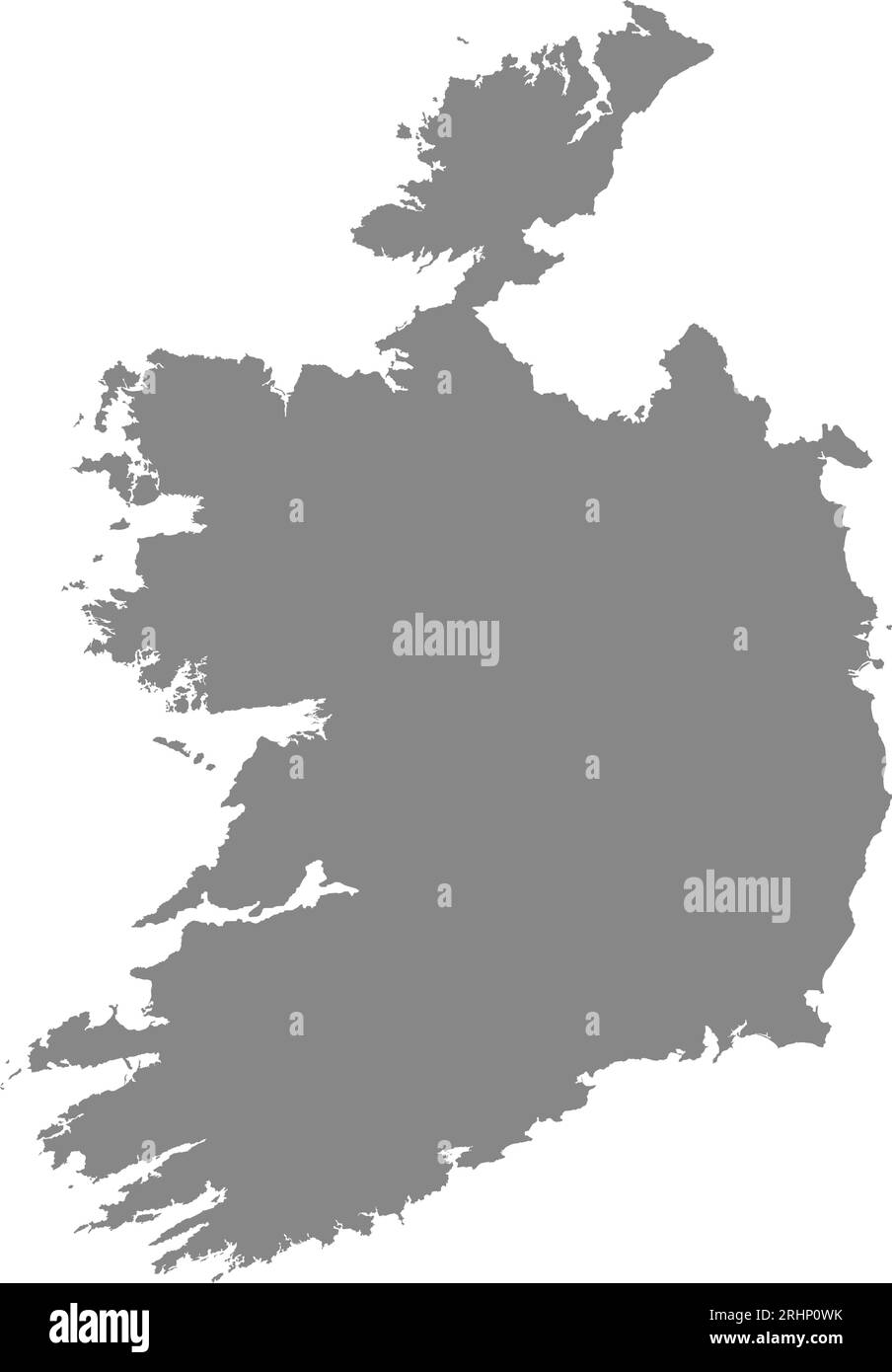 GRAY CMYK color map of REPUBLIC OF IRELAND Stock Vector