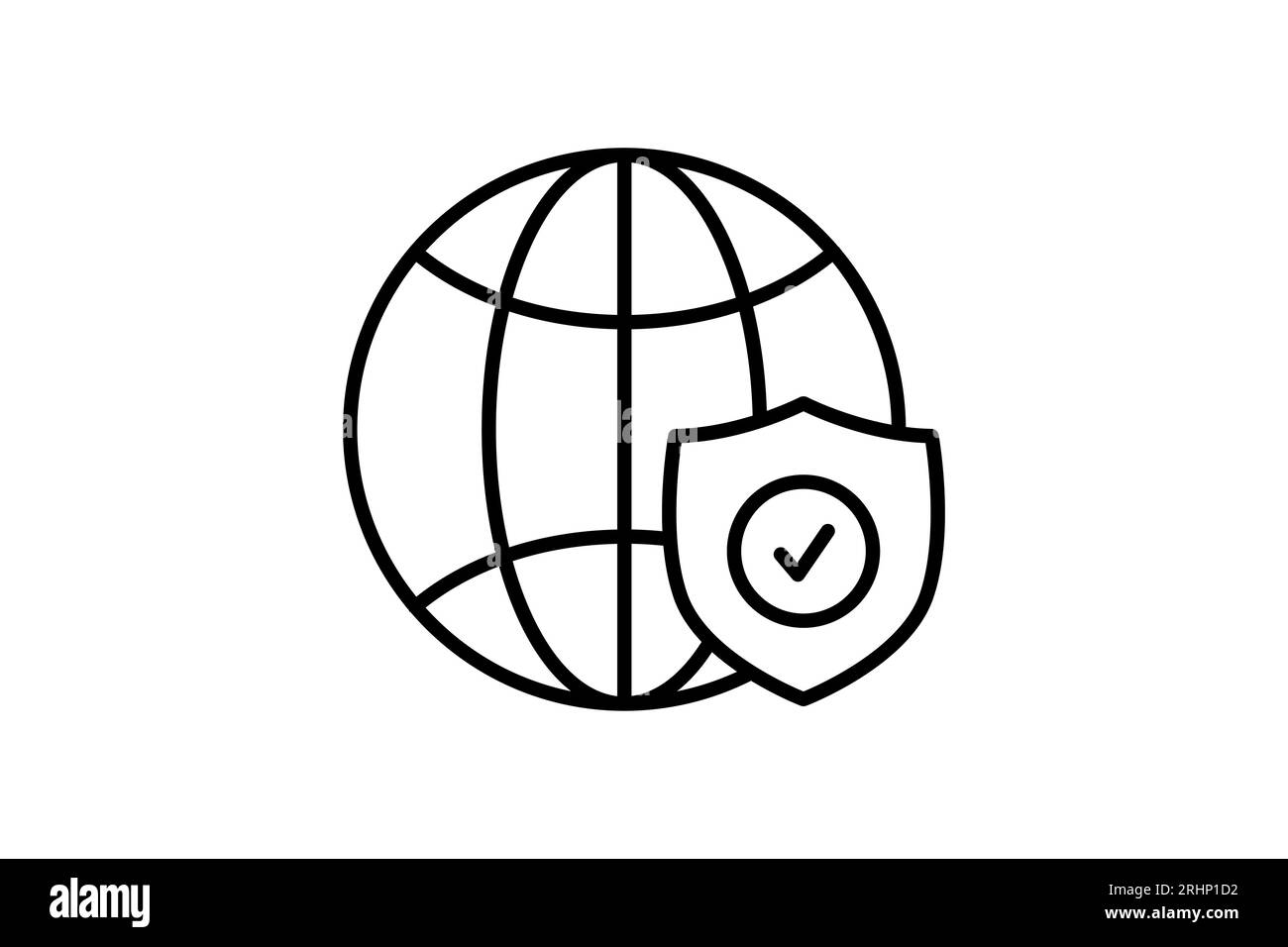Network Protection icon. Icon related to Search Engine Optimization. suitable for web site design, app, user interfaces. line icon style. Simple vecto Stock Vector