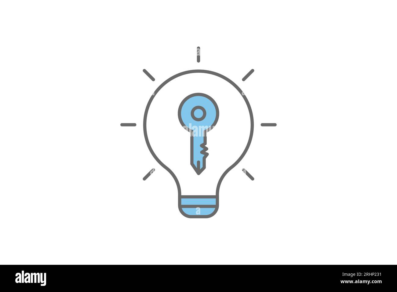 Key Idea icon. Icon related to Search Engine Optimization. suitable for web site design, app, user interfaces. flat line icon style. Simple vector des Stock Vector