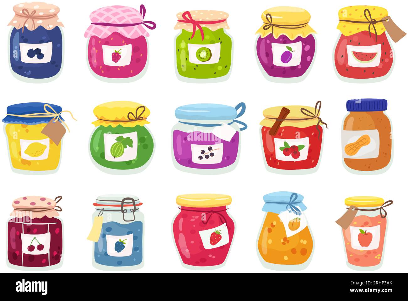 Homemade jams in glass jars. Gourmet sweet meals from berries, fruit