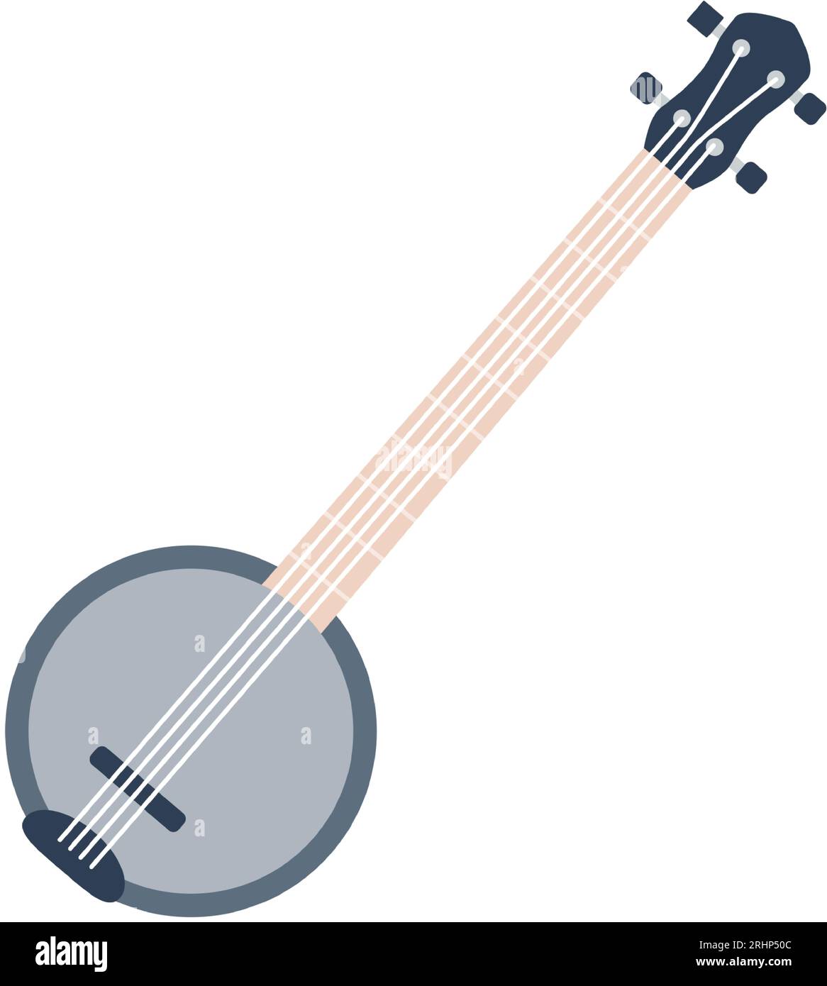 American banjo, string guitar. Musical instruments. Vector illustration ...
