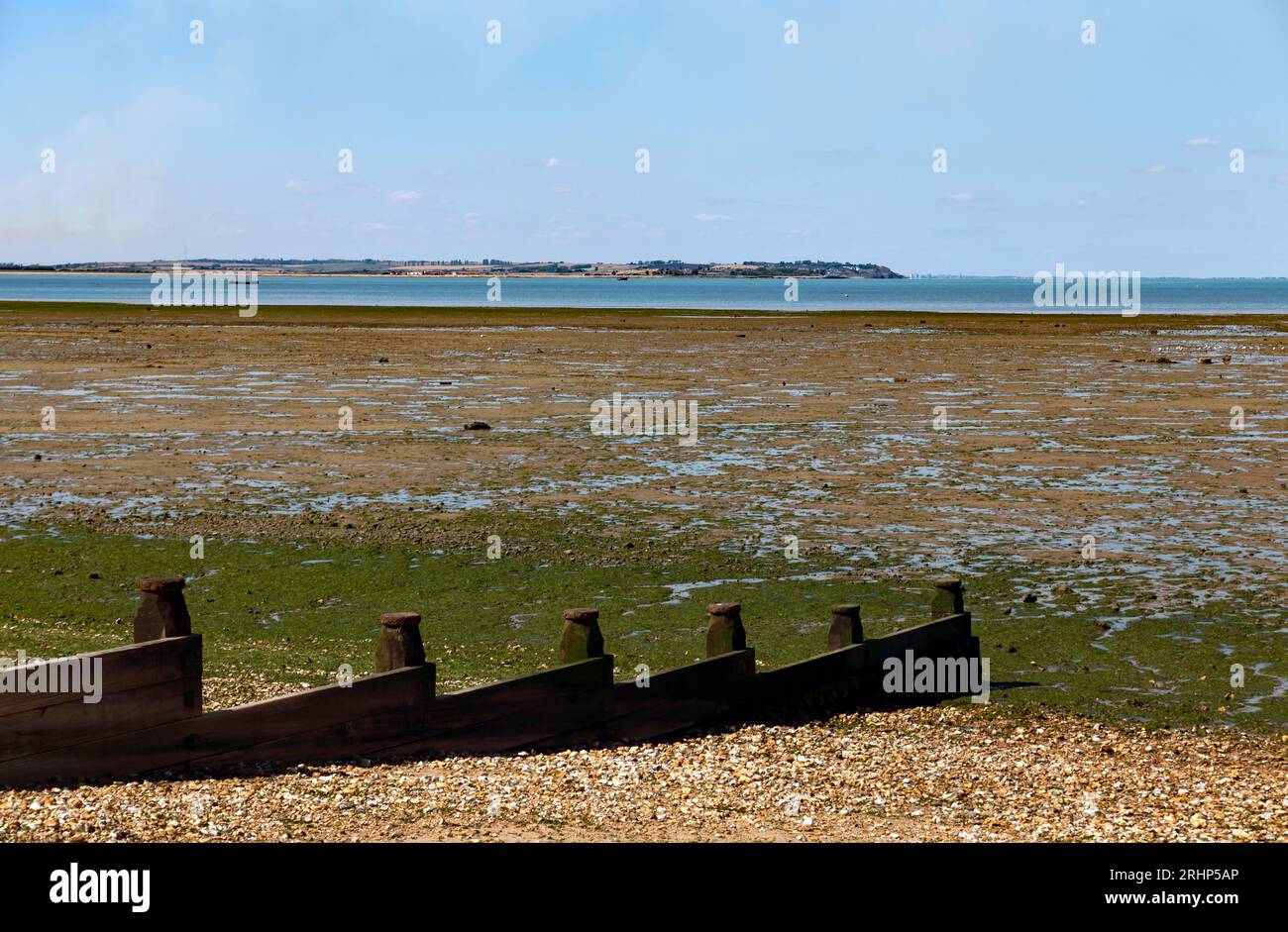 View of Shell Ness, on the Isle of Sheppey, from Seasalter beach