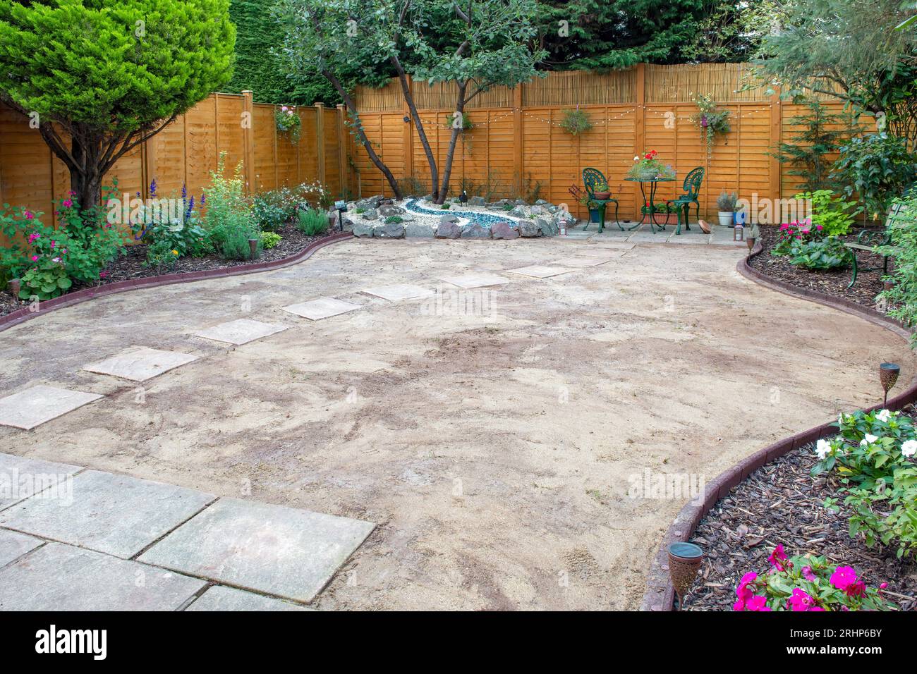 Prepared Ground / Lawn area for seeding with grass seed or laying new