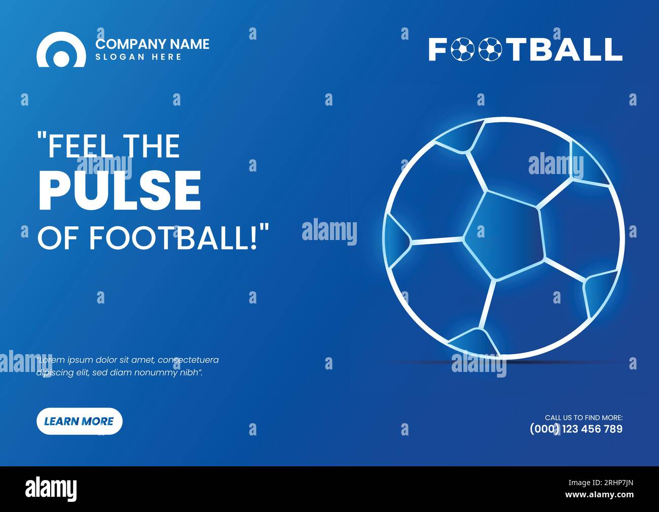 Football Company Social Media Banner Design Stock Vector Image & Art