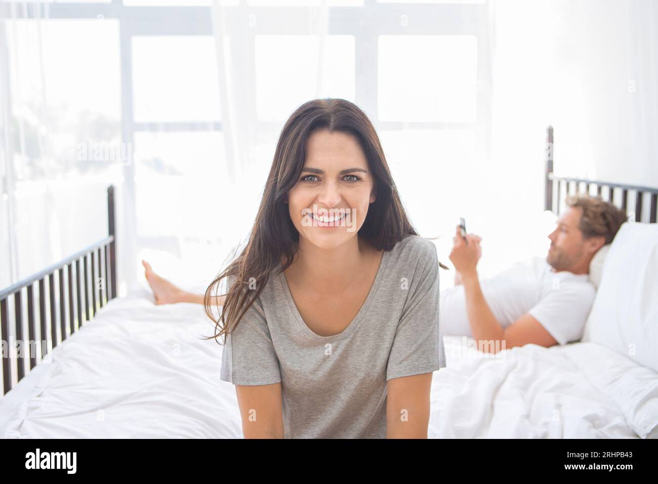 Middle aged couple bed hi-res stock photography and images - Alamy