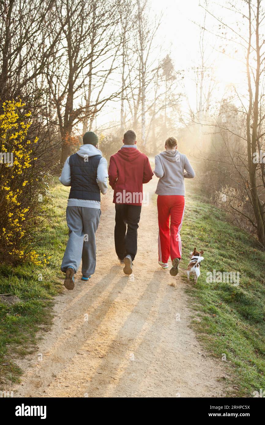 Young people jogging Stock Photo