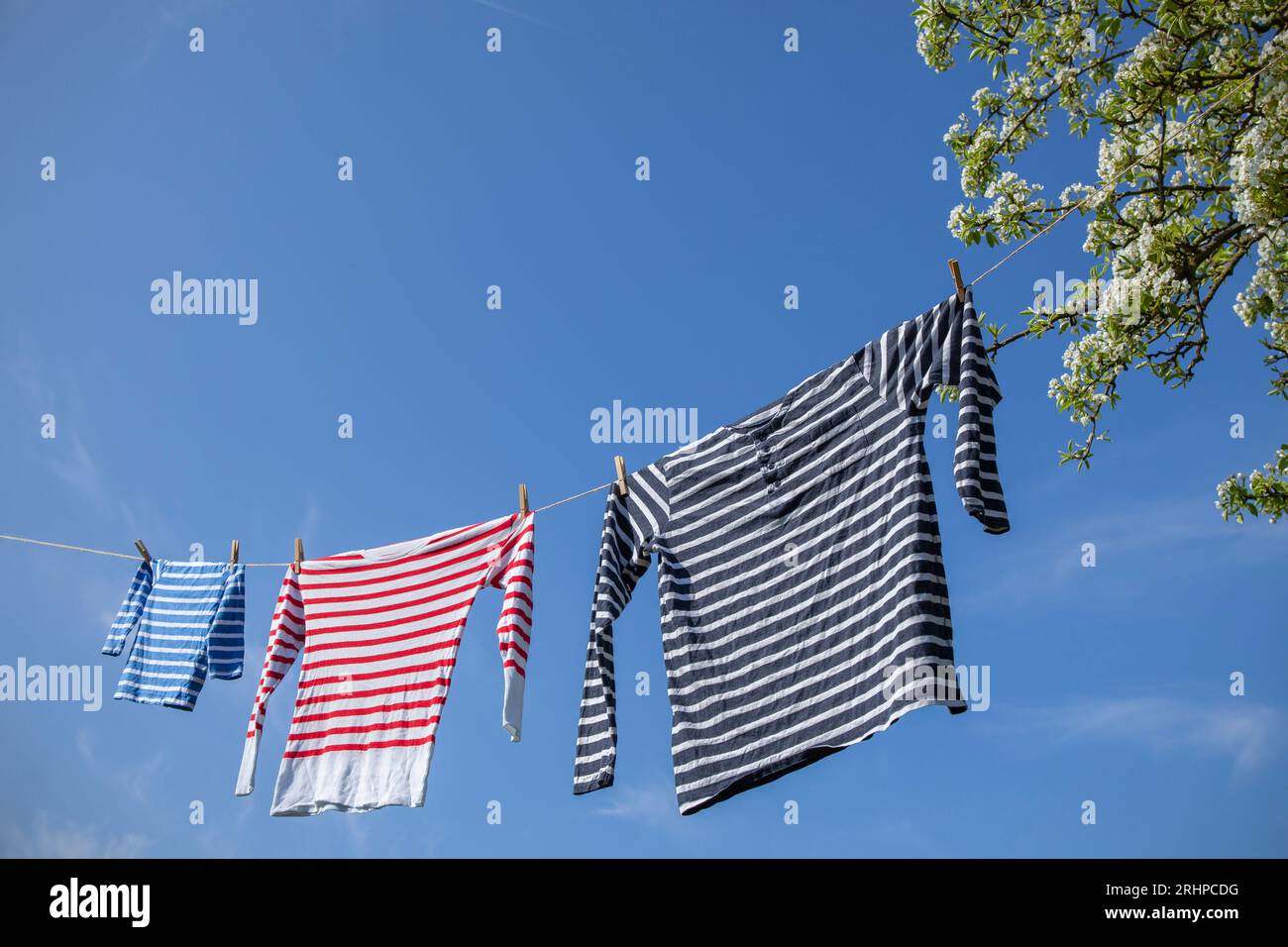 Laundry on clothesline Stock Photo Alamy