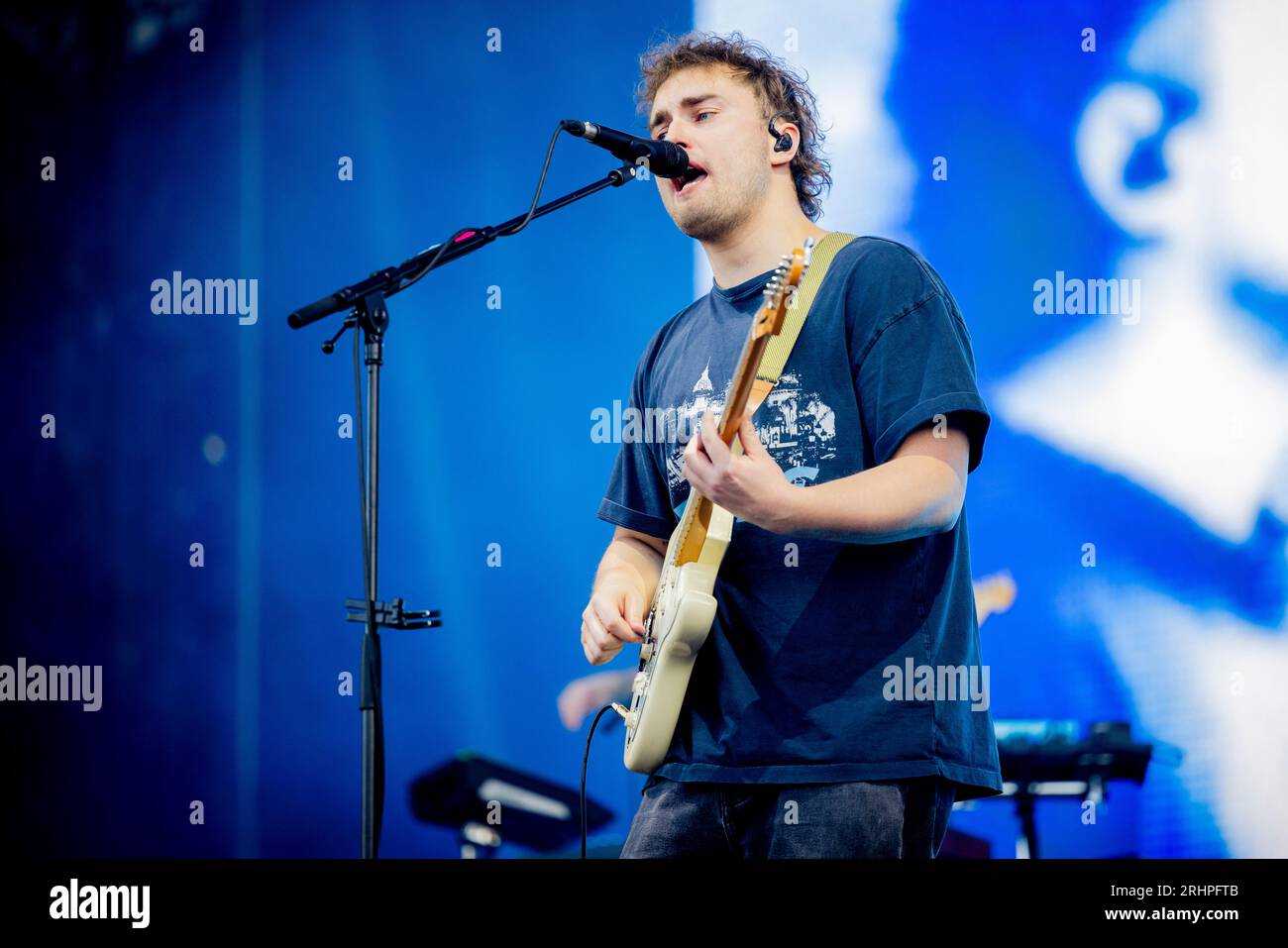 Hungary 10 August 2023 Sam Fender Samuel Thomas Fender live at Sziget Festival in Budapest