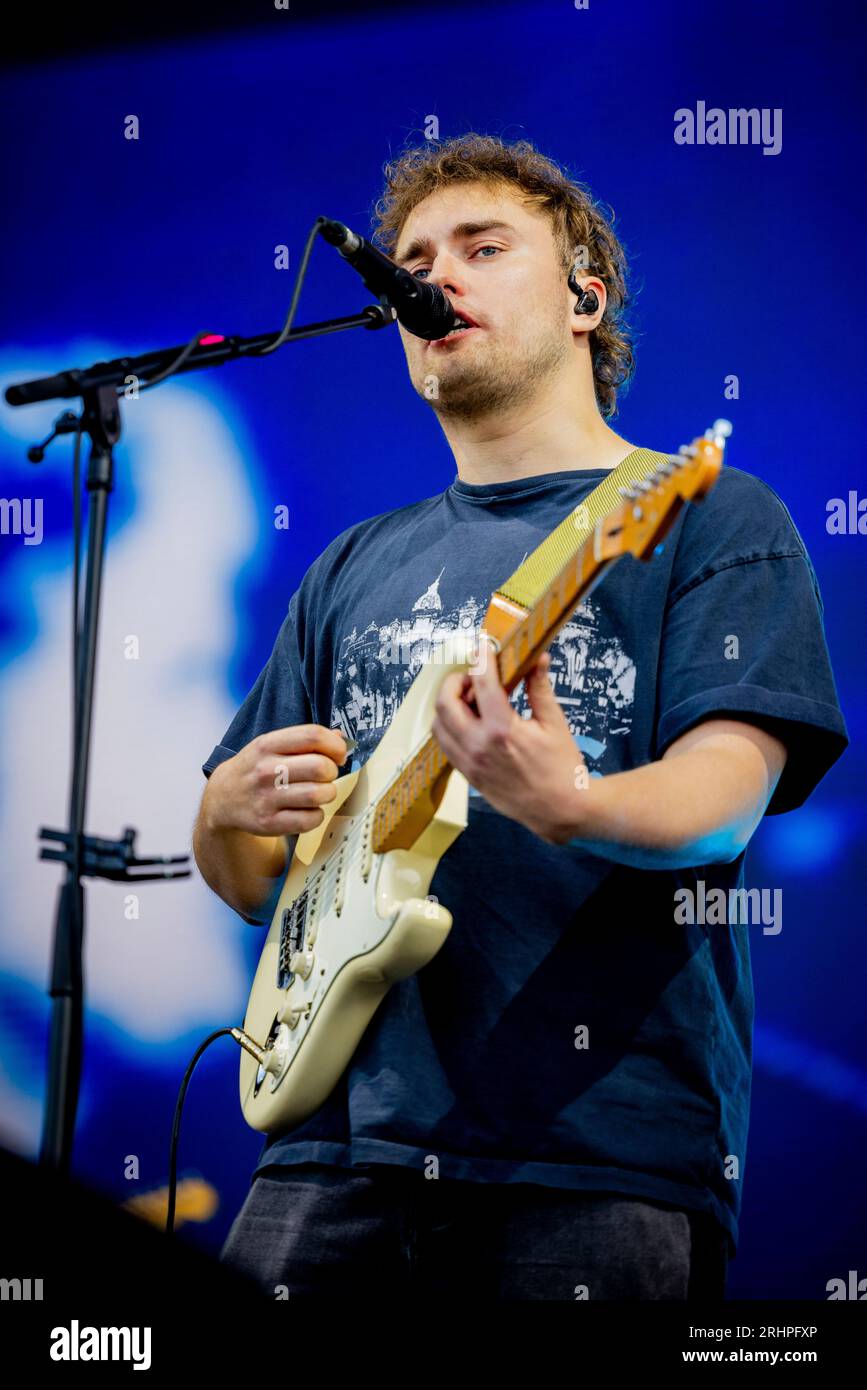 Hungary 10 August 2023 Sam Fender Samuel Thomas Fender live at Sziget Festival in Budapest