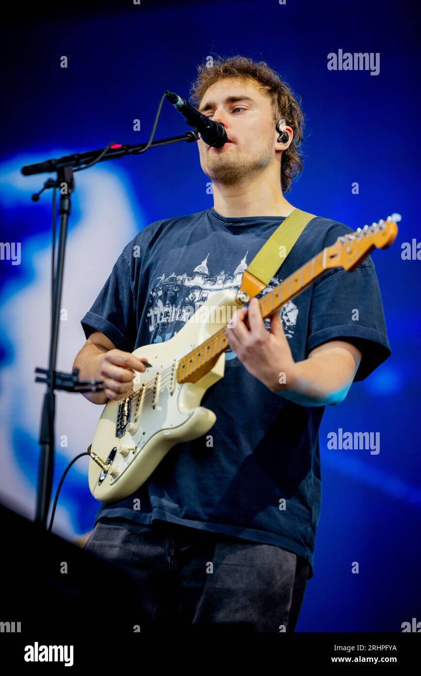 Hungary 10 August 2023 Sam Fender Samuel Thomas Fender live at Sziget Festival in Budapest