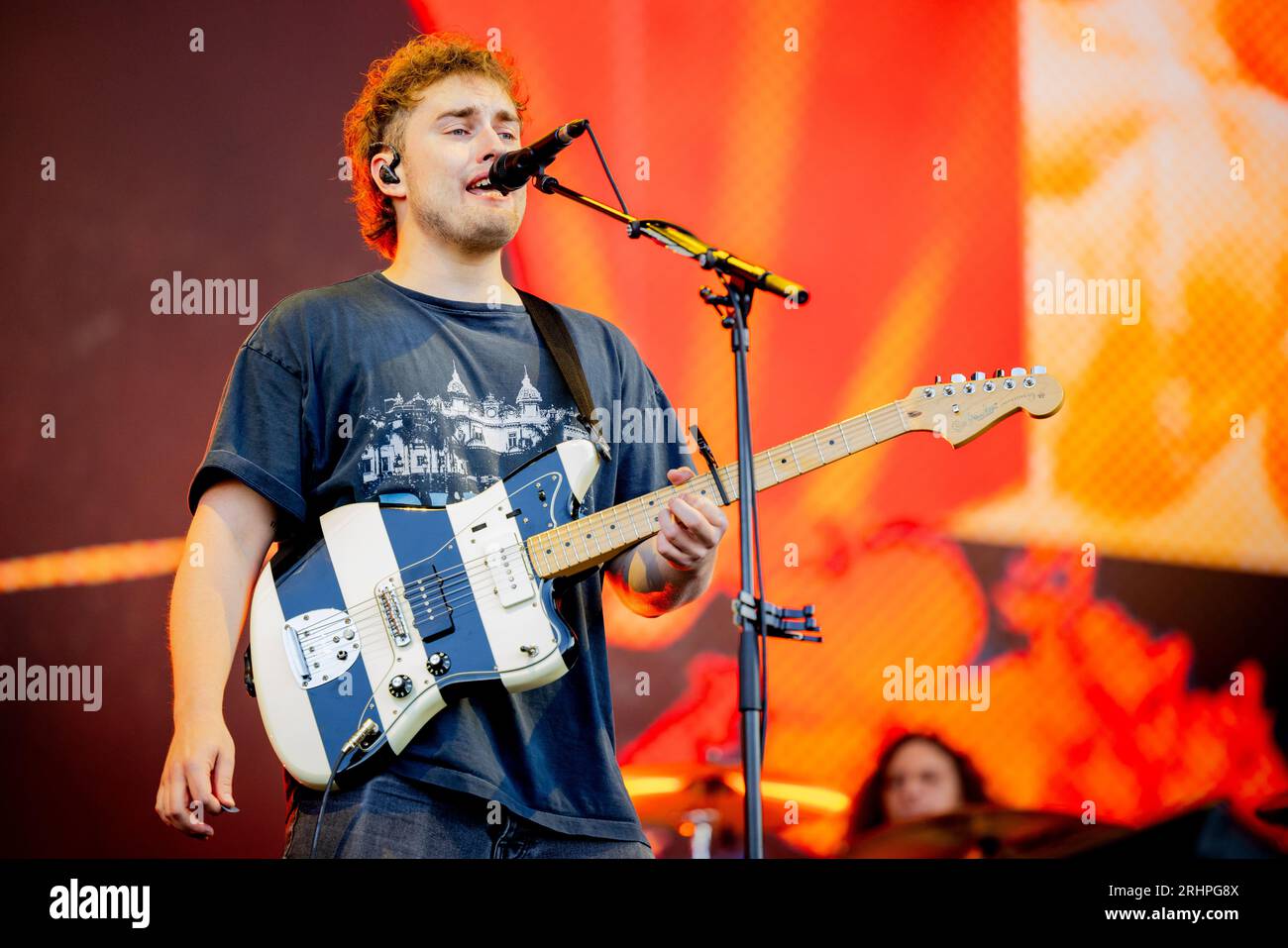 Hungary 10 August 2023 Sam Fender Samuel Thomas Fender live at Sziget Festival in Budapest