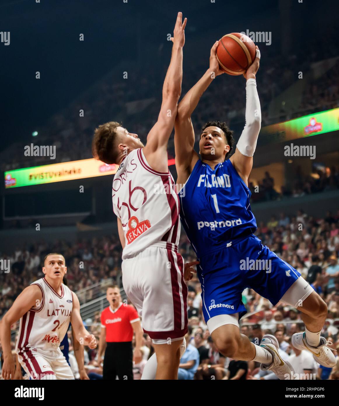 RIGA, LATVIA. 16th August 2023. Latvia National Men's basketball team