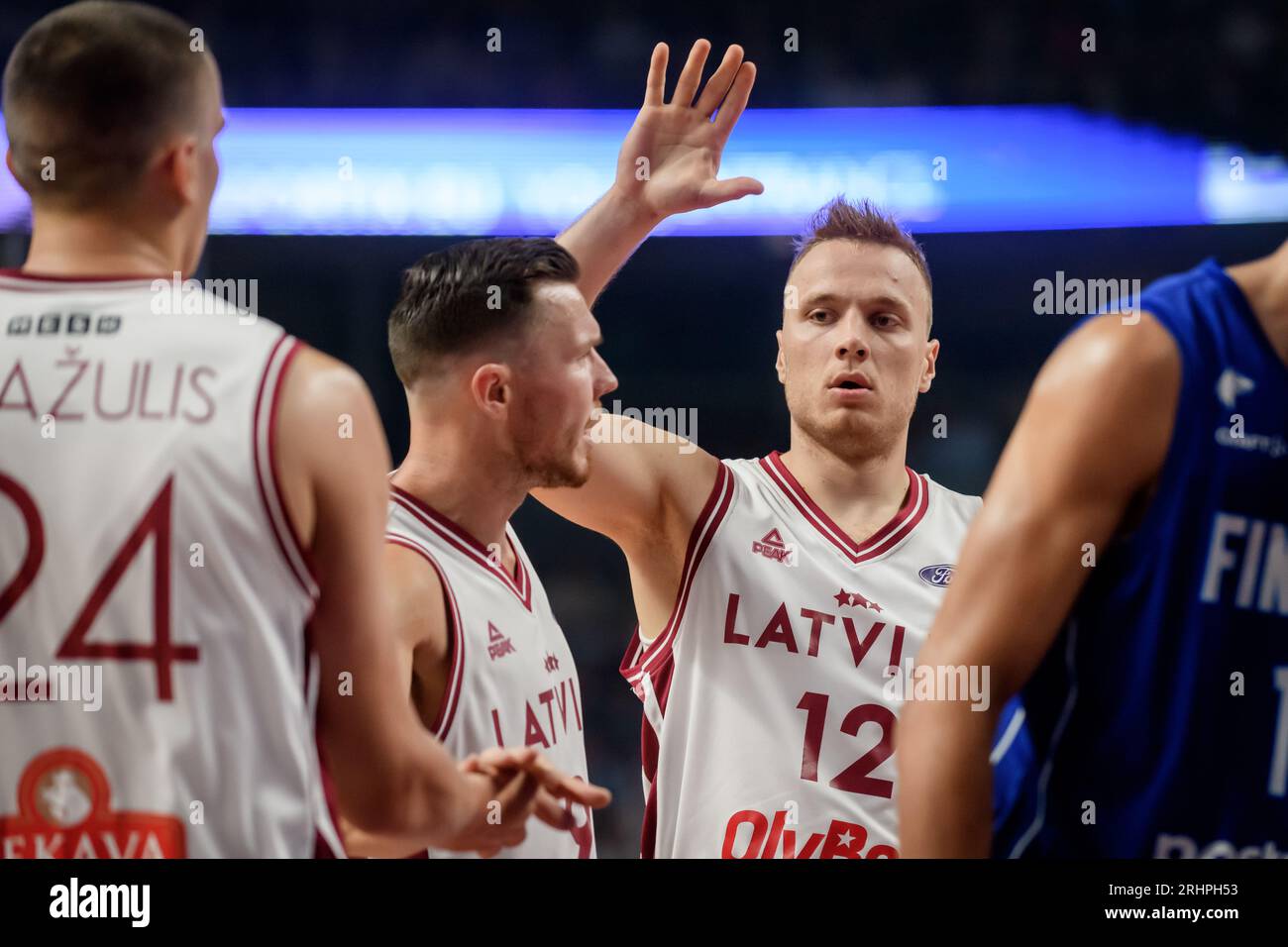 RIGA, LATVIA. 16th August 2023. Latvia National Men's basketball team