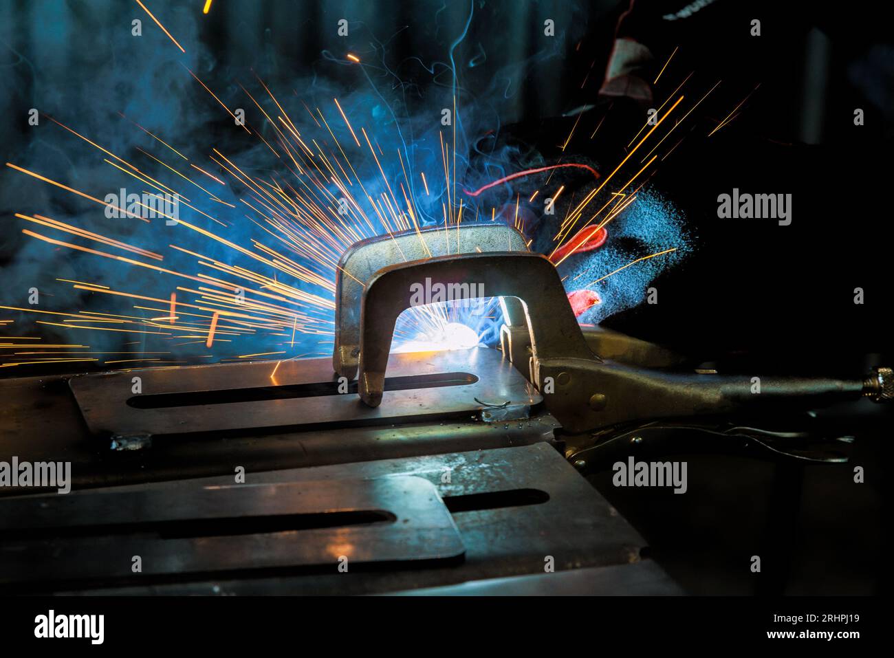 Professional welder specializes in conducting welding operations with