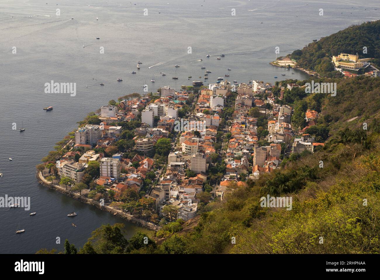 Neighborhood of urca in rio de janeiro seen from the top of the hill of urca  Stock Photo - Alamy