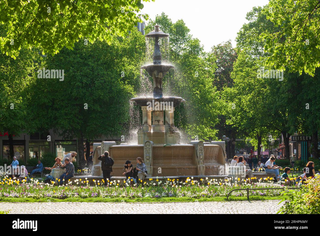 Glass Palace Fountain at Weissenburger Platz, Haidausen, Munich, Upper