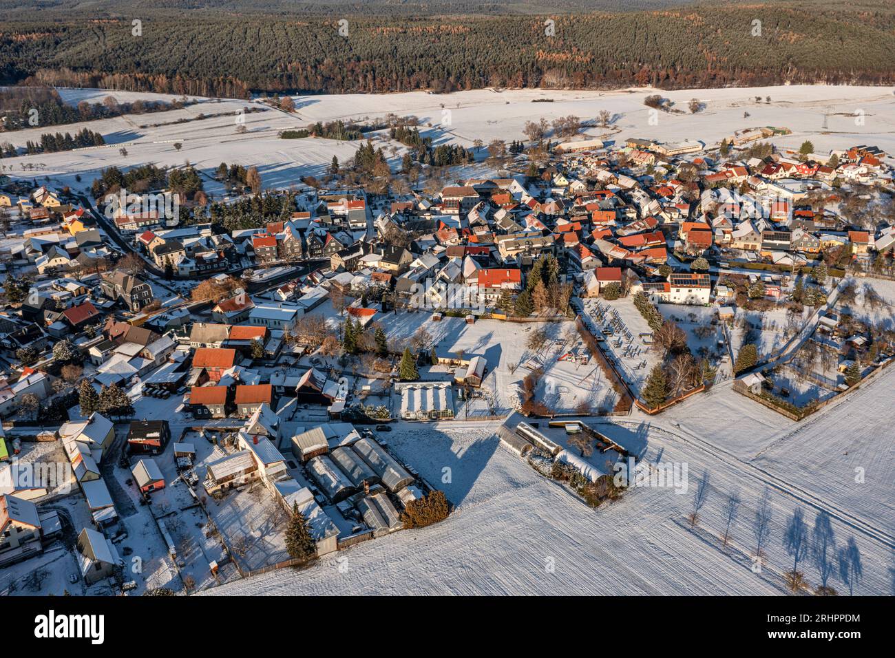 Germany, Thuringia, Koenigsee, Dörnfeld an der Heide, village, overview