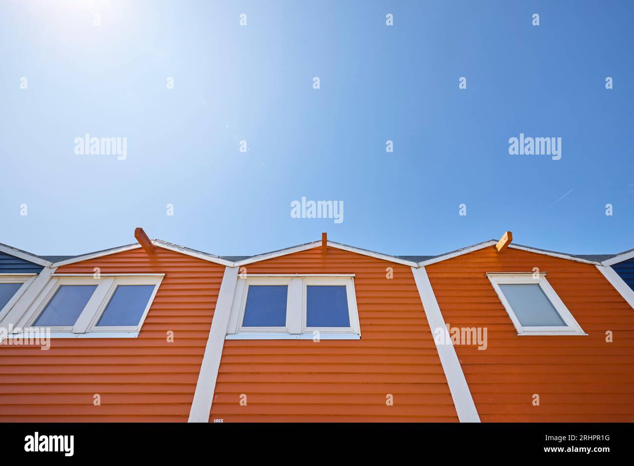 Germany, North Sea, Helgoland, lobster stalls, facade Stock Photo