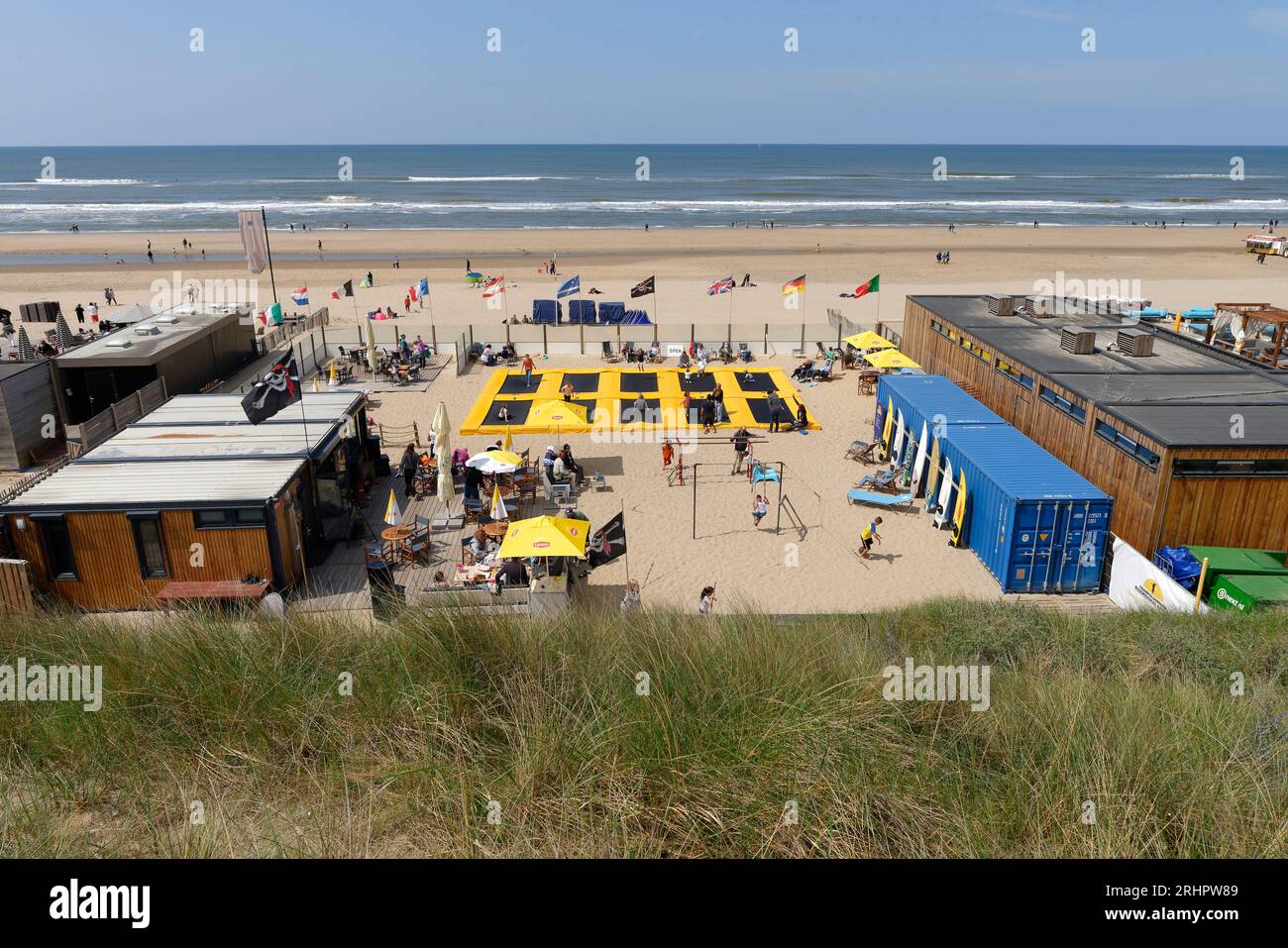 View of the beach of Bloemendaal aan Zee, Bloemendaal an Zee, North Holland, Noord-Holland, Benelux, Benelux countries, Netherlands, Nederland Stock Photo