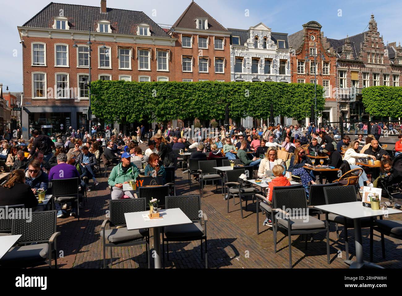 View of the Grote Markt in the old town of Haarlem, Haarlem, North Holland, Noord-Holland, Benelux, Benelux countries, Netherlands Stock Photo