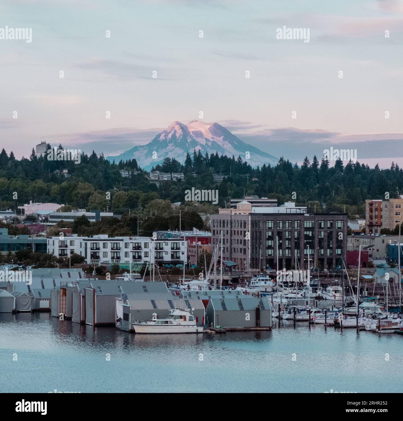 Mt. Rainier overlooking Olympia Stock Photo Alamy