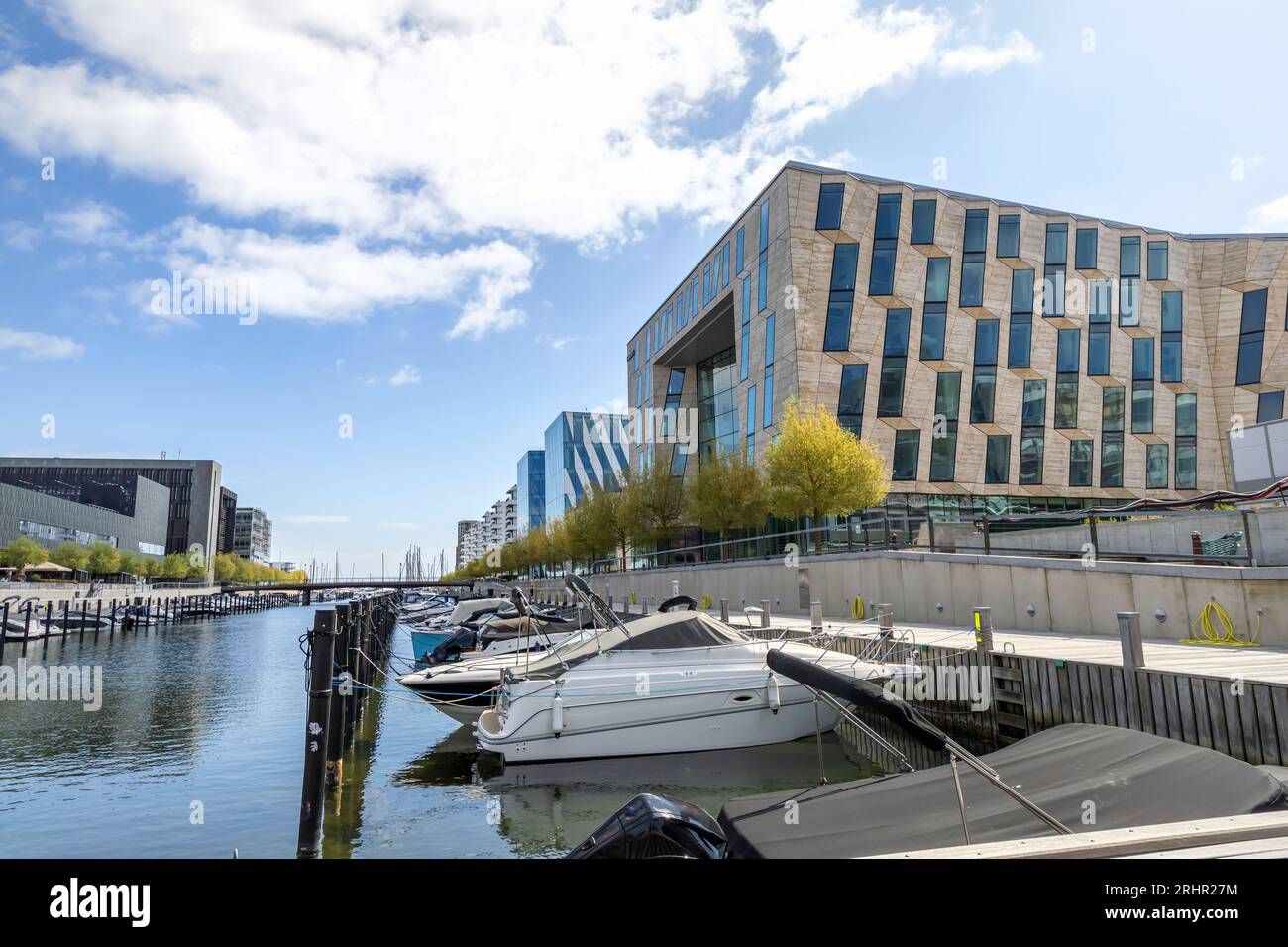 Modern and expensive area in Copenhagen with new luxury houses and