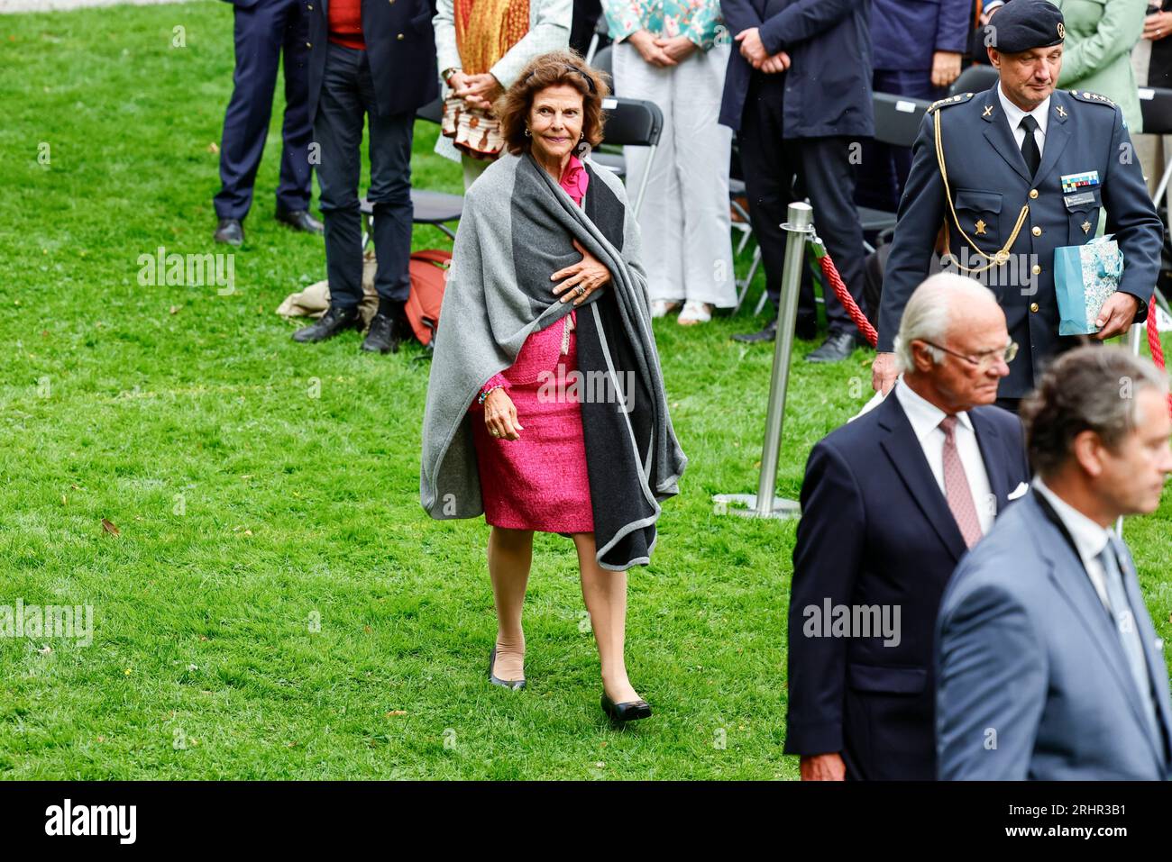 Sweden's King Carl XVI Gustaf and Queen Silvia attend an anniversary
