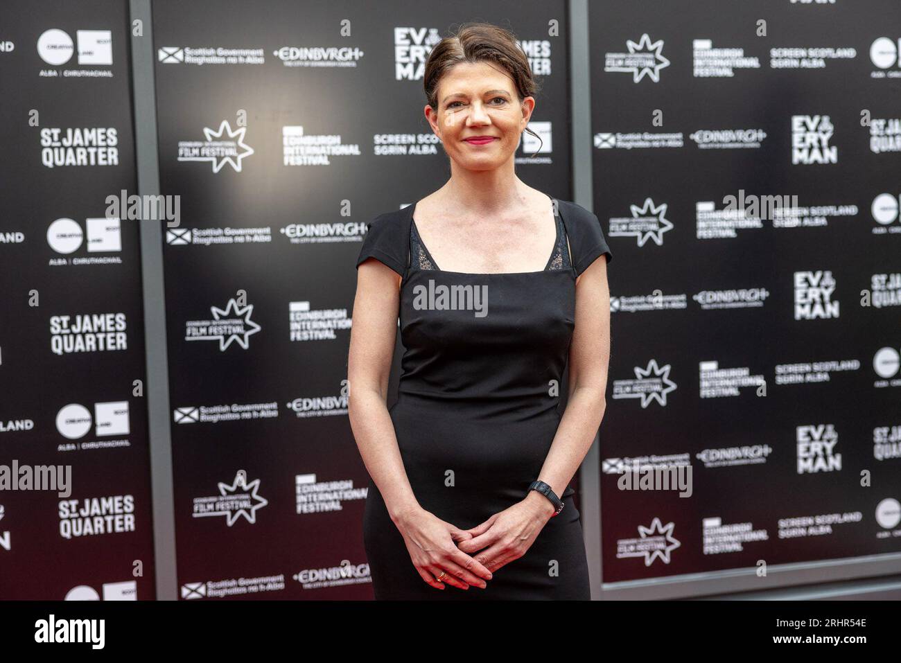 Edinburgh, United Kingdom. 18 August, 2023 Pictured: Isabel Davis (Executive Director, Screen Scotland). The Edinburgh International Film Festival opens with the world premiere of Silent Roar, the debut feature from Scottish writer and director Johnny Barrington.. Credit: Rich Dyson/Alamy Live News Stock Photo