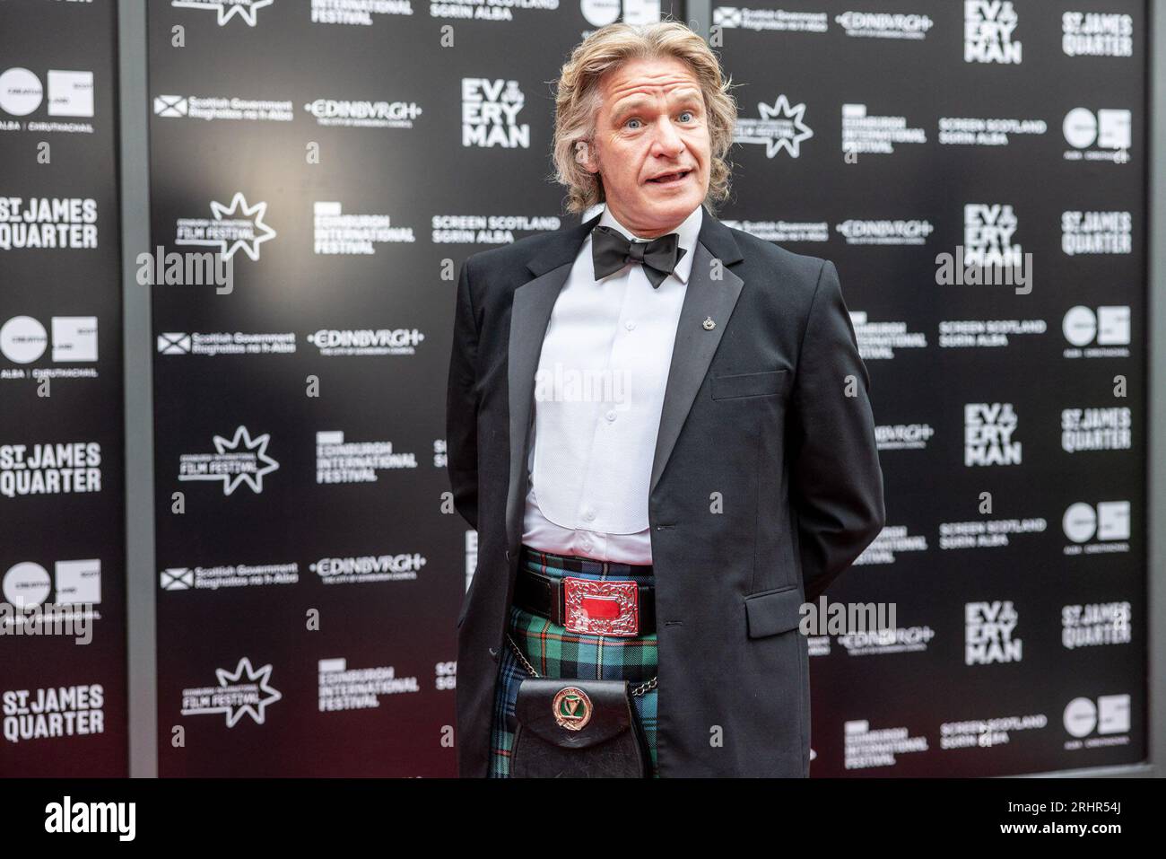 Edinburgh, United Kingdom. 18 August, 2023 Pictured: Tip Cullen. The Edinburgh International Film Festival opens with the world premiere of Silent Roar, the debut feature from Scottish writer and director Johnny Barrington.. Credit: Rich Dyson/Alamy Live News Stock Photo