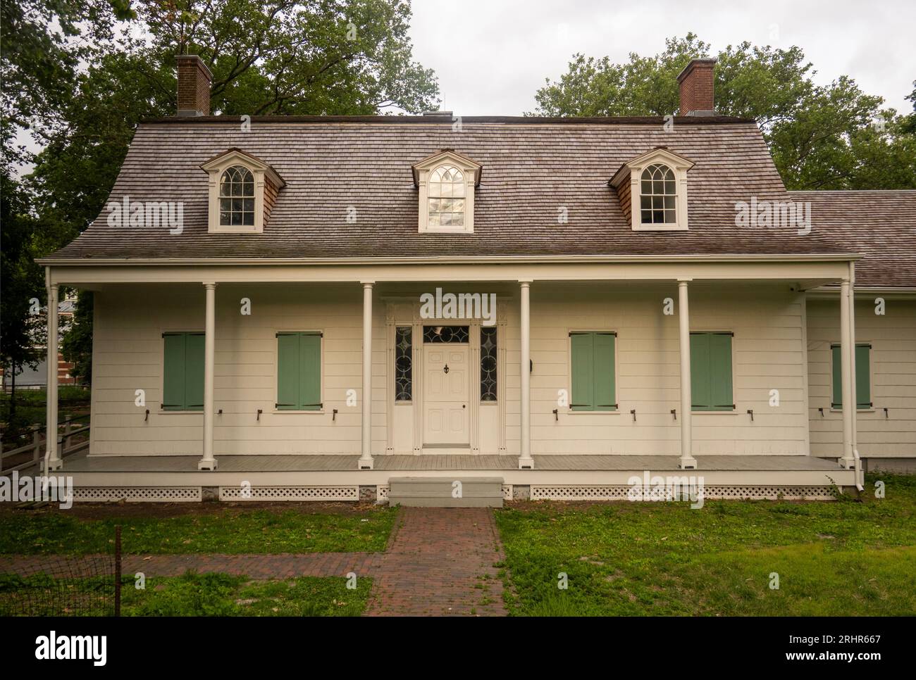 Lefferts Historic House is located in Prospect Park Brooklyn NYC Stock Photo
