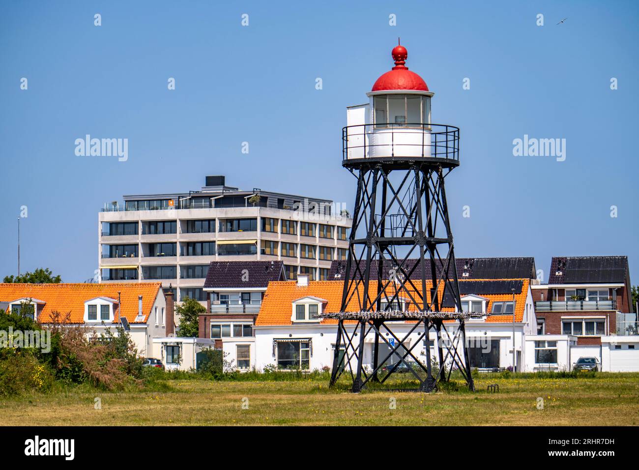 Historischer Leuchtturm, Lighthouse Lighthouse, Hoek van Holland , Niederland, Stock Photo