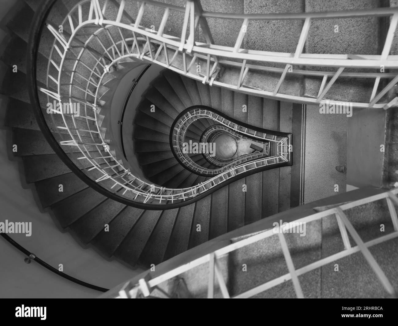 Spiral staircase at House at the Black Madonna, Prague Czec Stock Photo