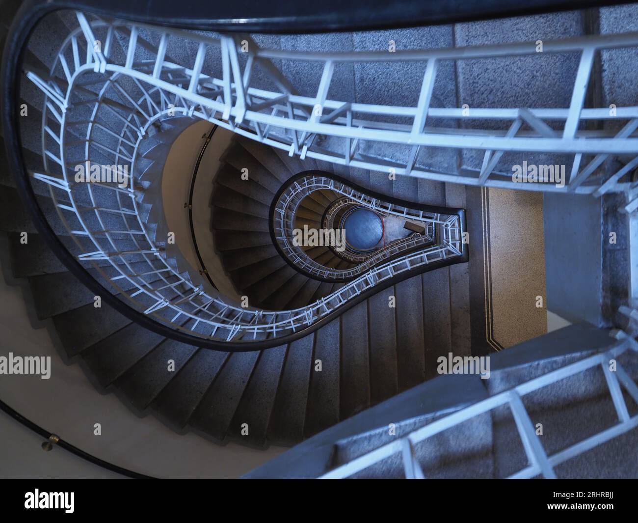 Spiral staircase at House at the Black Madonna, Prague Czec Stock Photo