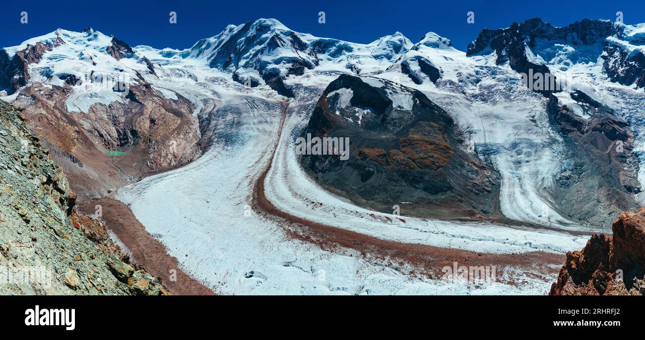 Panorama swiss alps snowy rocky hi-res stock photography and images - Alamy