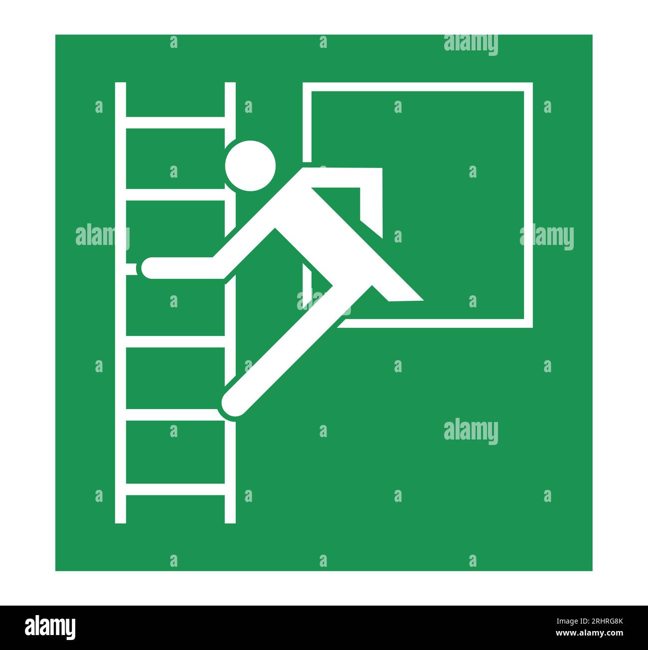 Emergency Window with Escape Ladder Symbol Stock Vector Image & Art - Alamy